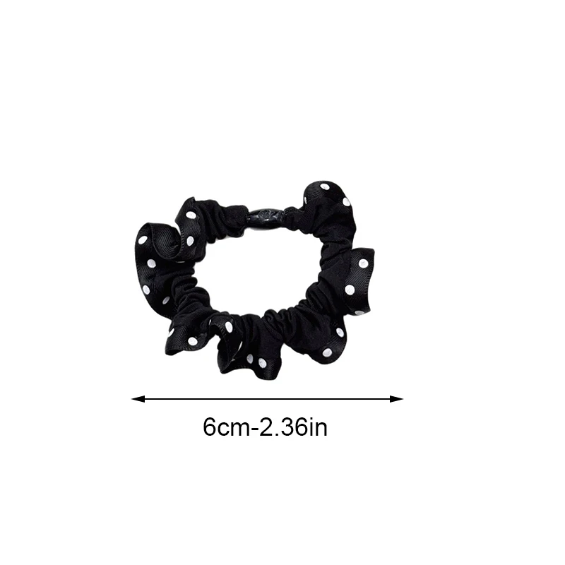5 قطع بسيطة من ربطات الشعر المرنة ذات الأهداب المنقطة البسيطة، ربطة شعر أنيقة ومتعددة الاستخدامات، النسخة الكورية للفتيات