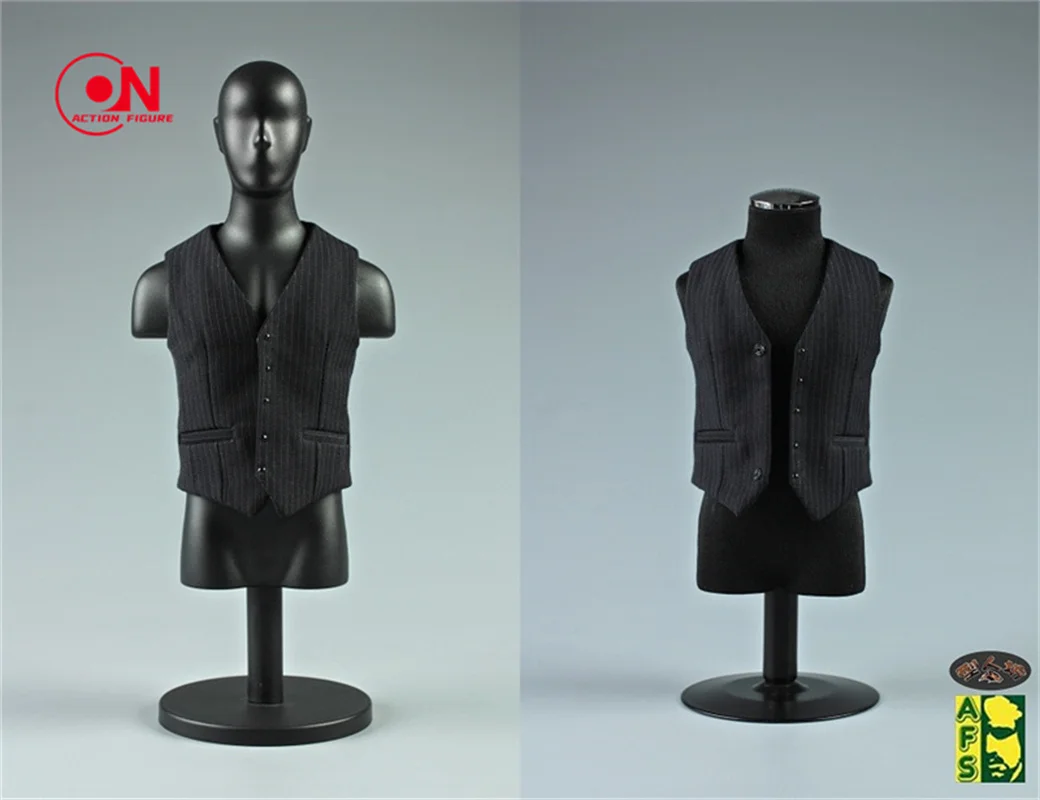 AFS 1/6 Schaal Zwart Streep Pak Vest Kleding Accessoires Model Fit 12-inch Soldaat Action Figure Body