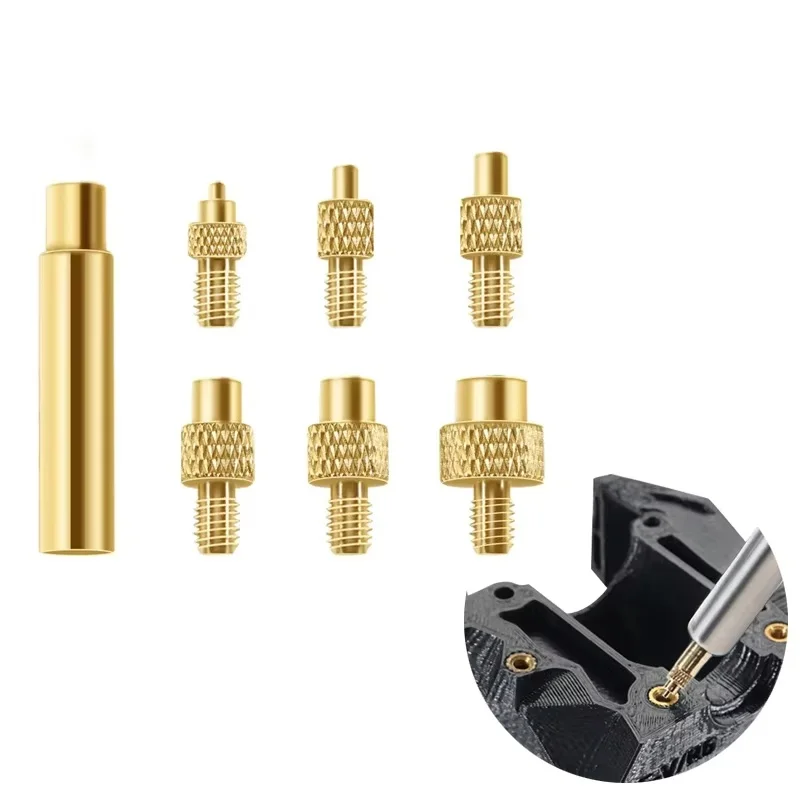 

Heat Set Insert Soldering Iron Tip Head M2 M3 M4 M5 M6 M8 Hot Melt Insets Nut Brass Embedded Thread Insertion Kit For 3D Printer