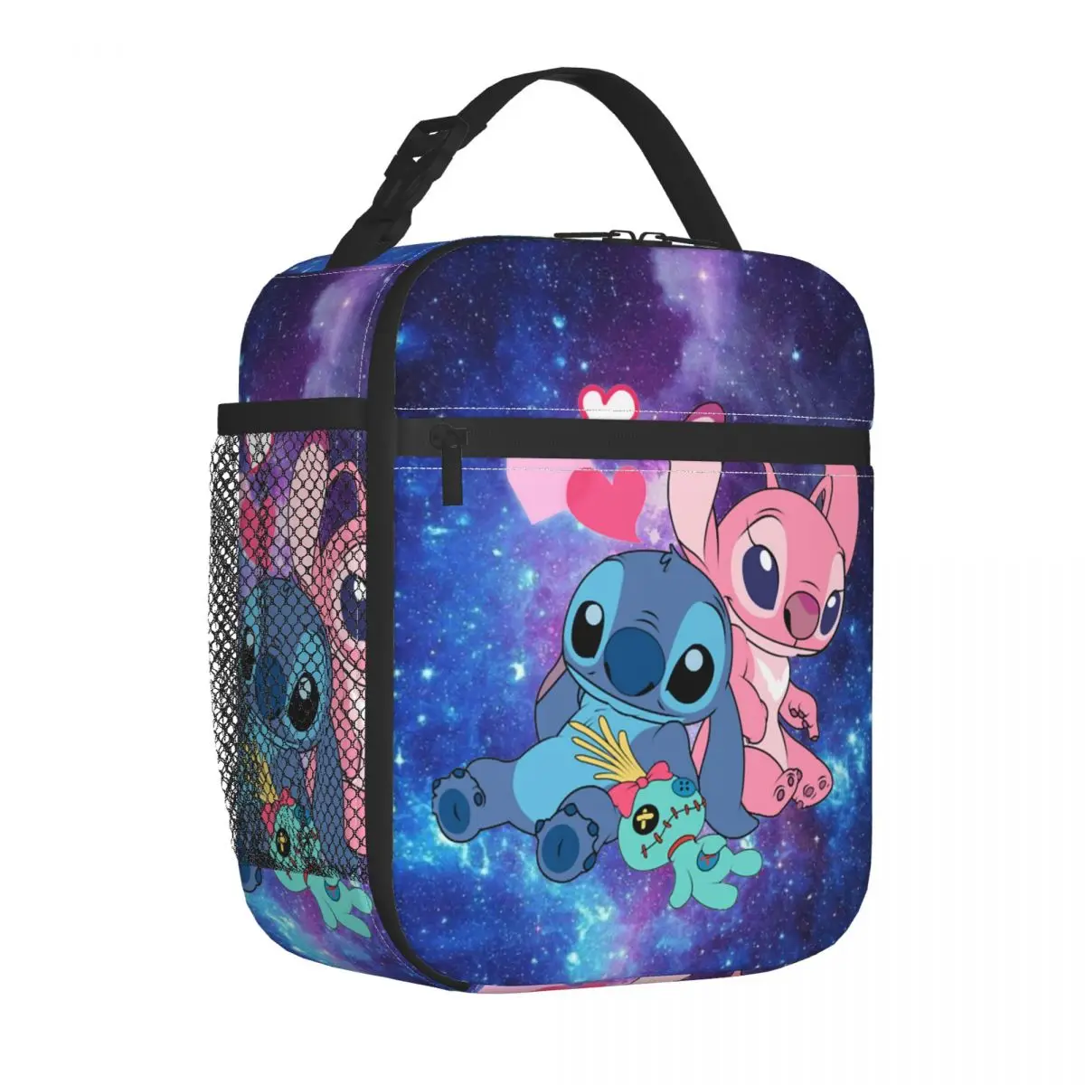 Stitch Angel Insulated Lunch Bag Lilo and Stitch Meal Container Cooler Bag Tote Lunch Box Beach Picnic Food Storage Bags