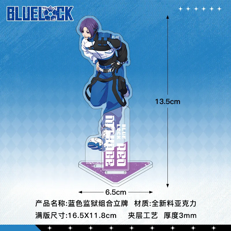 Blue Lock Merry-go-round Periferiche Anime Sae Itoshi Doppio supporto acrilico Ryusei Shido Piastra in piedi Reo Mikage Statua Giocattoli