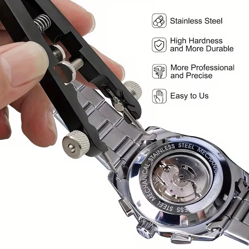 

Регулируемый профессиональный инструмент для ремонта часов с плоскогубцами для пружинных ремешков, инструмент для любителей и профессионалов