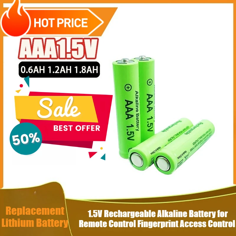 

Industrial-grade AAAsize 7, 1.5V Rechargeable Alkaline Battery for Remote Control Fingerprint Access Control