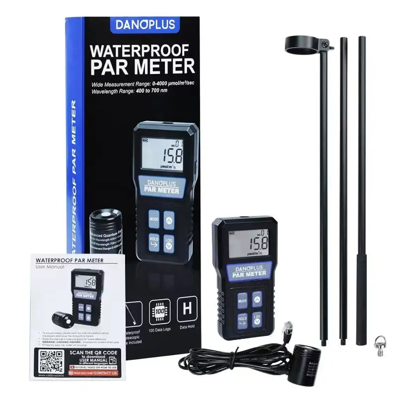 

Digital split type light energy aquarium standard pole number measuring instrument PAR METER IP68 waterproof probe light meter