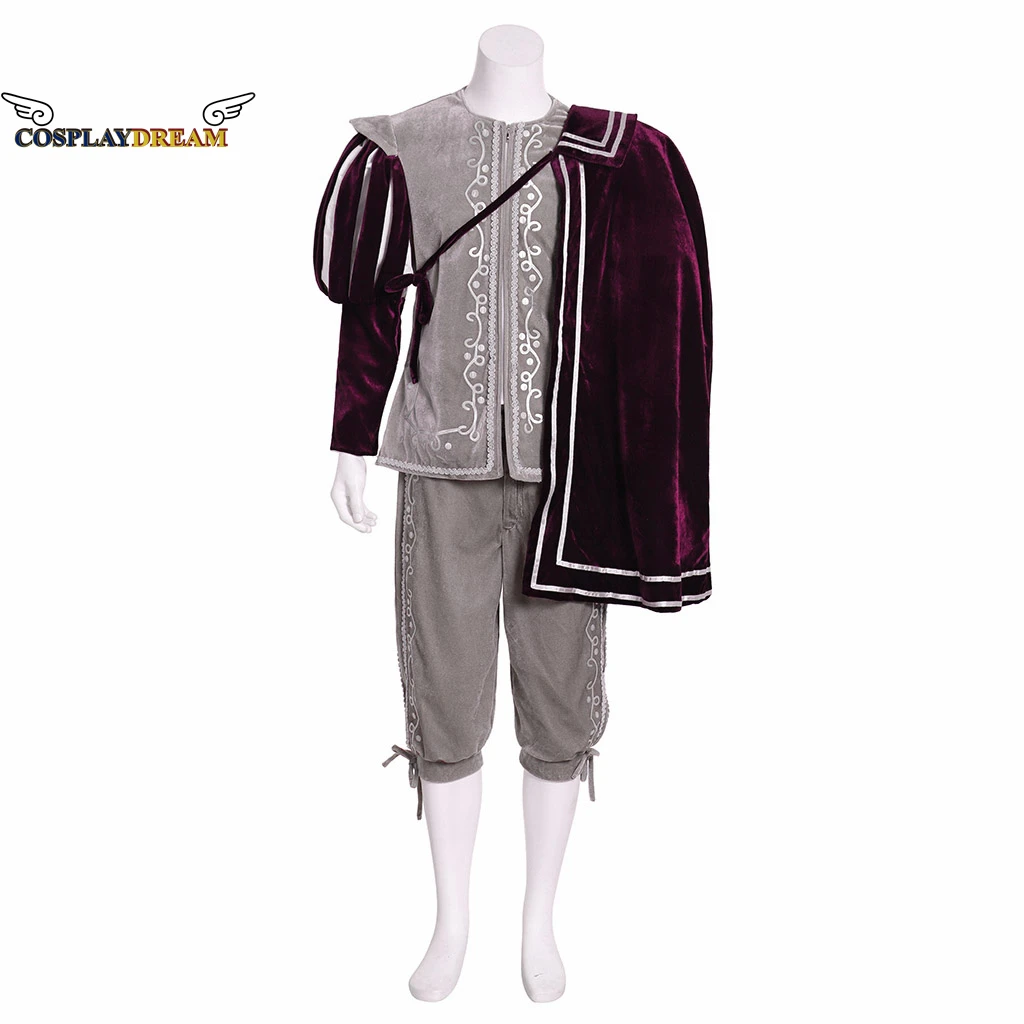 

Custom Made Queen Elizabeth Tudor Period Cosplay Costume Medieval Mens Cosplay Outfit Adult Victorian Renaissance Grey Suit