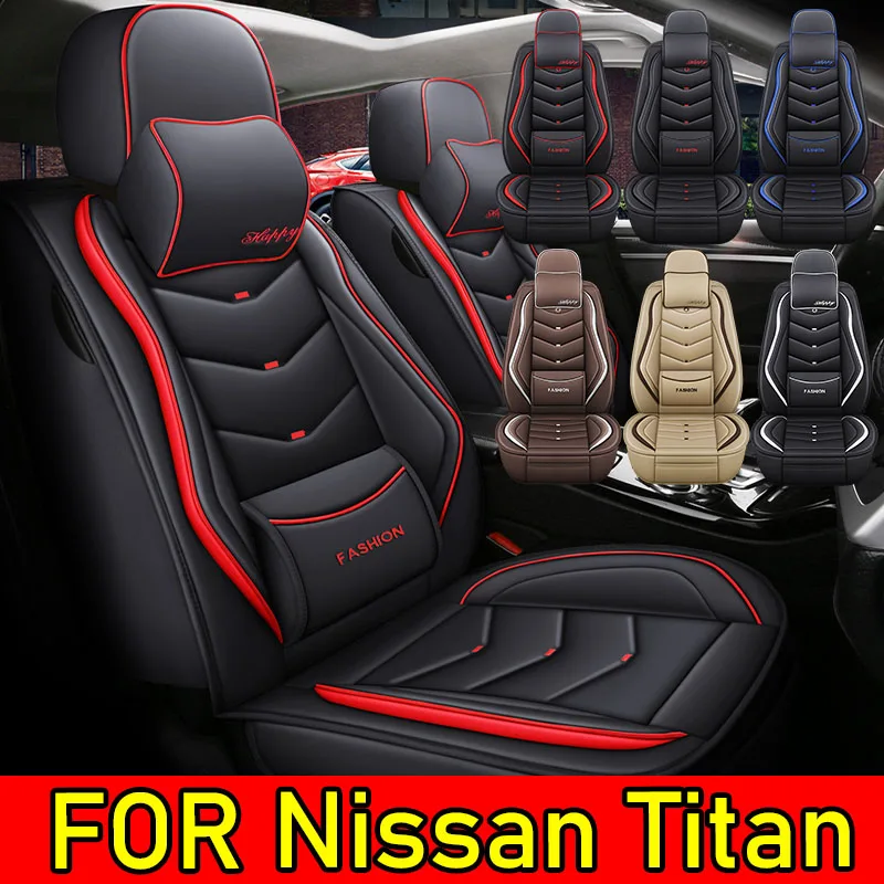 

FOR Nissan Titan Car seat waterproof artificial leather wear-resistant luxury headrest solid waist full wrap seat cover