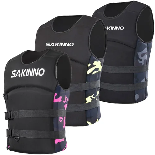 Chaleco salvavidas de neopreno para adultos y niños, flotabilidad, natación, canotaje, esquí, deriva, traje de supervivencia, rescate de surf S -XXXL