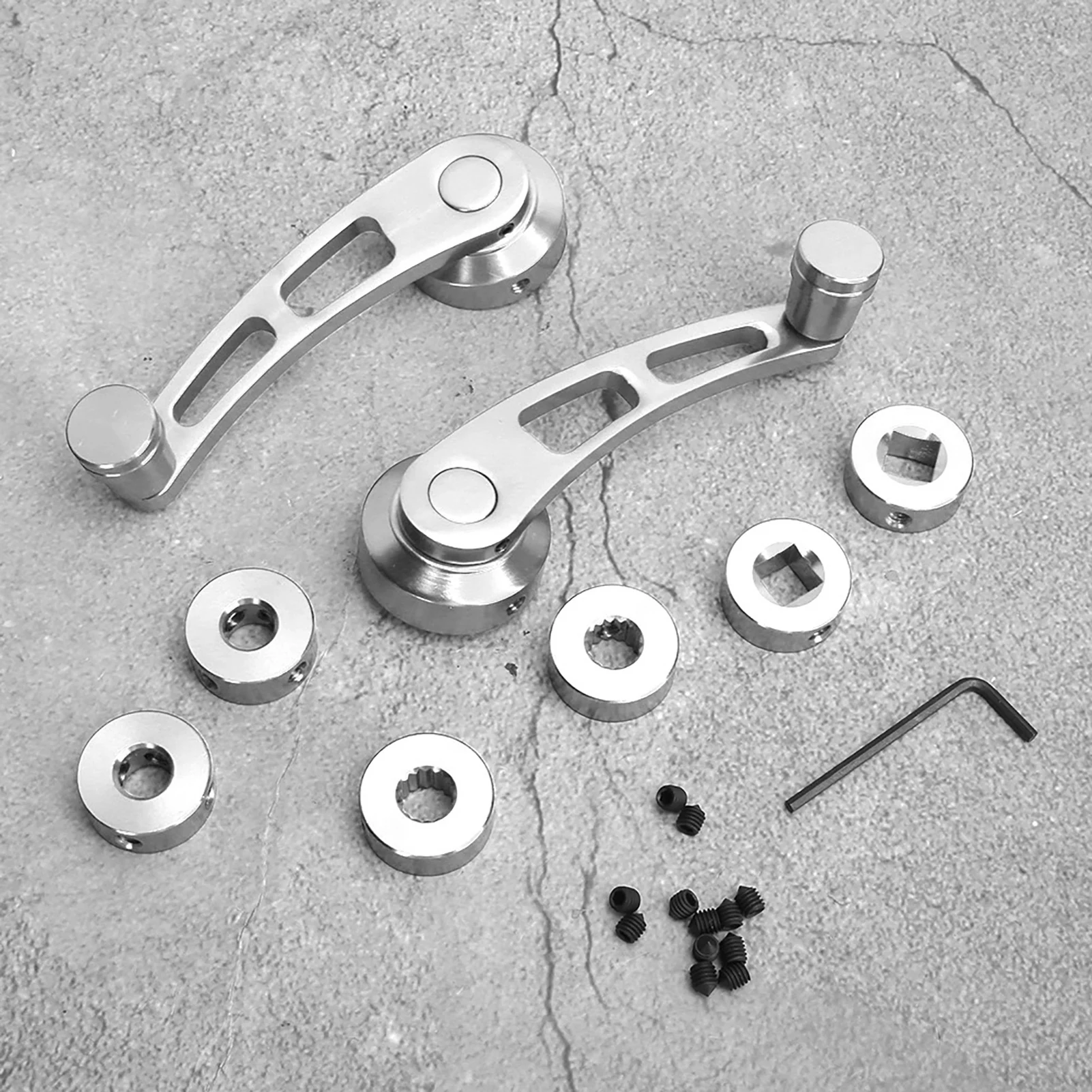 2Pcs For Classic Car Alloy Window Handle Winder Riser Crank Winder Crank Riser Winder Window Handle Window Crank Car Accessories
