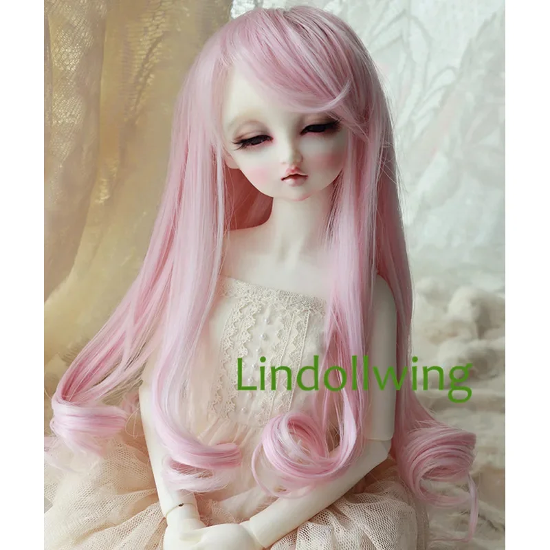 

Парик для кукол BJD, Pullip, Dal, DD, Dollfie, 8-9 дюймов, длинный, розовый, 2333