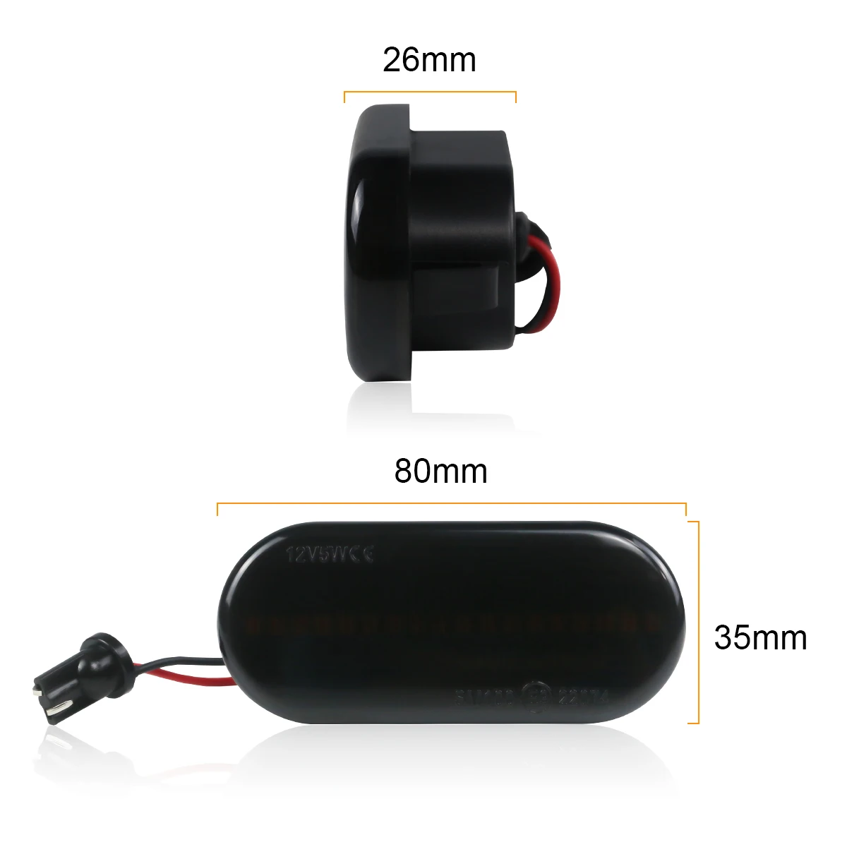 NLpearl 2PCS Dynamic Flowing LED Side Marker Light Lamp Car Tuning Light for VW Volkswagen Bora Golf 3/4 Passat 3B Polo 6N image 6