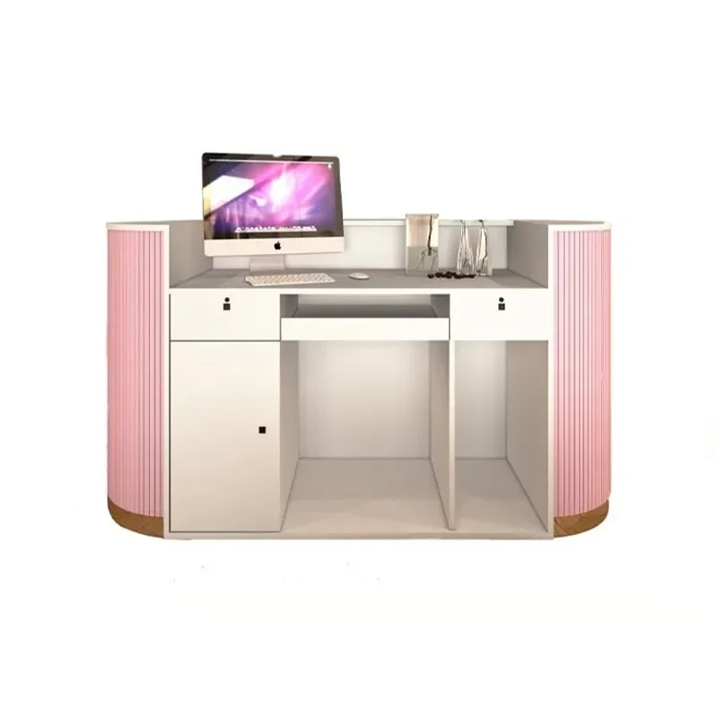 Cashier Receptionist Front Reception Desk Front Furniture Pink Desk Mobile Small Desk Checkout Luxurious Empfang Church Pulpit