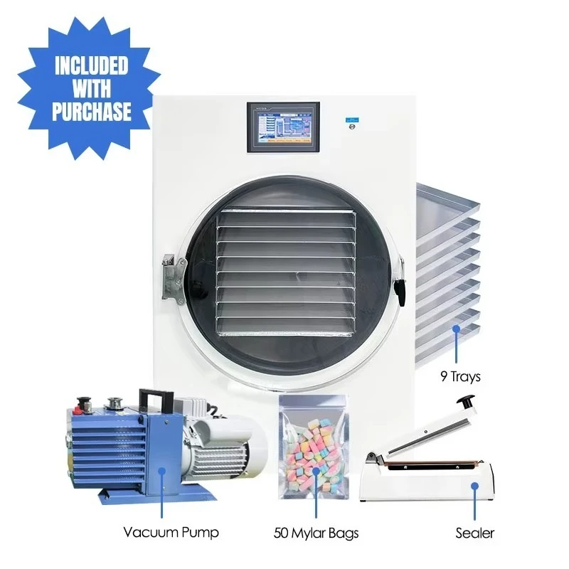 30-40kg Small Vacuum Freeze Dryer Mini Fruit Food Small Business Freeze Dryer Food Machine