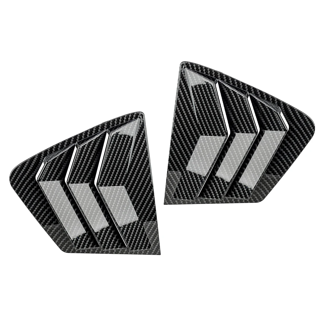 

1 Pair Rear Side Window Quarter Vent Scoop Louver Shutter Cover Trim Fit for Honda Civic 2012 2013 2014 2015 Carbon Fiber Style