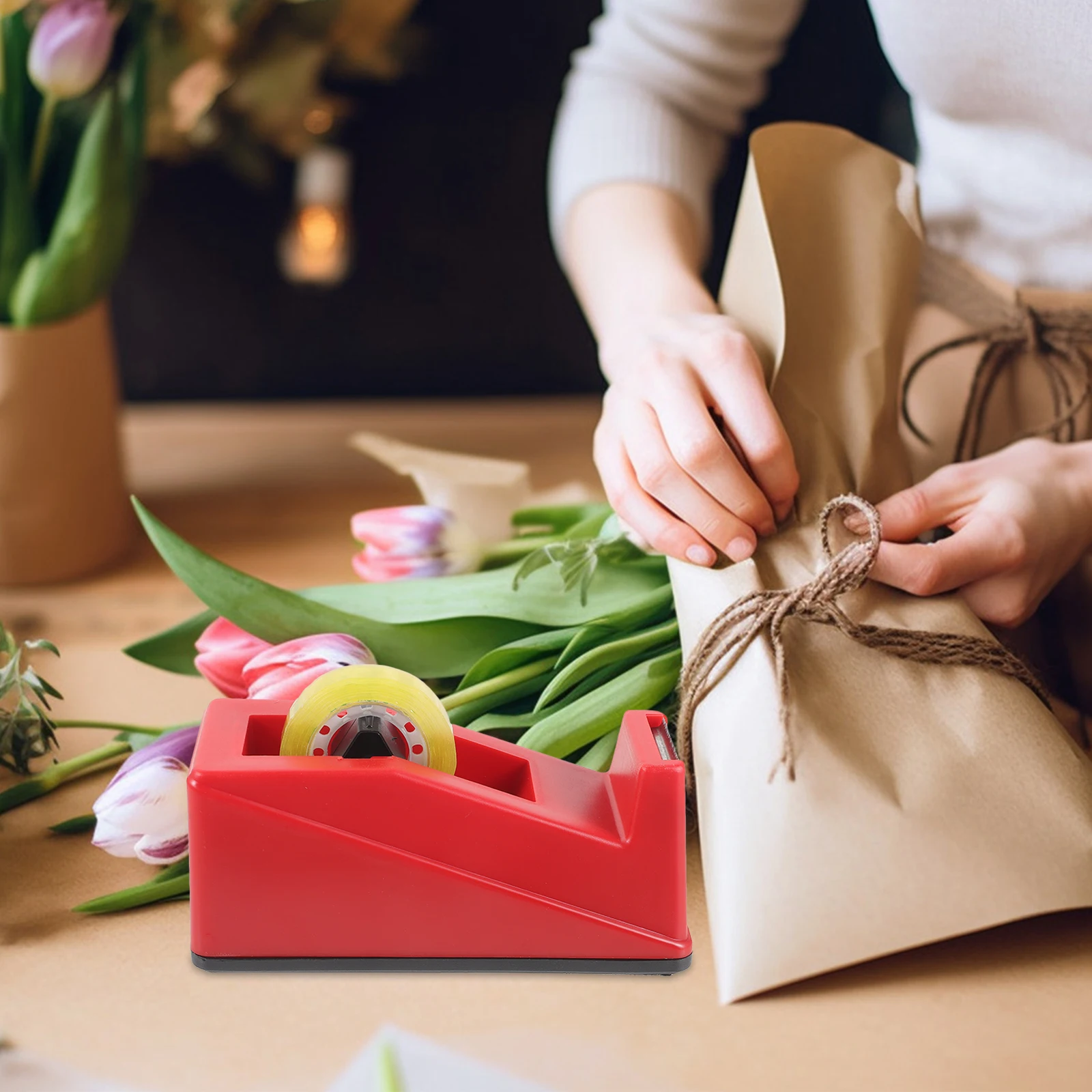 

Non-Slip Base Plastic Stickys Tape Holder For Desk Stable Non-Slip Base For Busy Shipping Departments E-Commerce