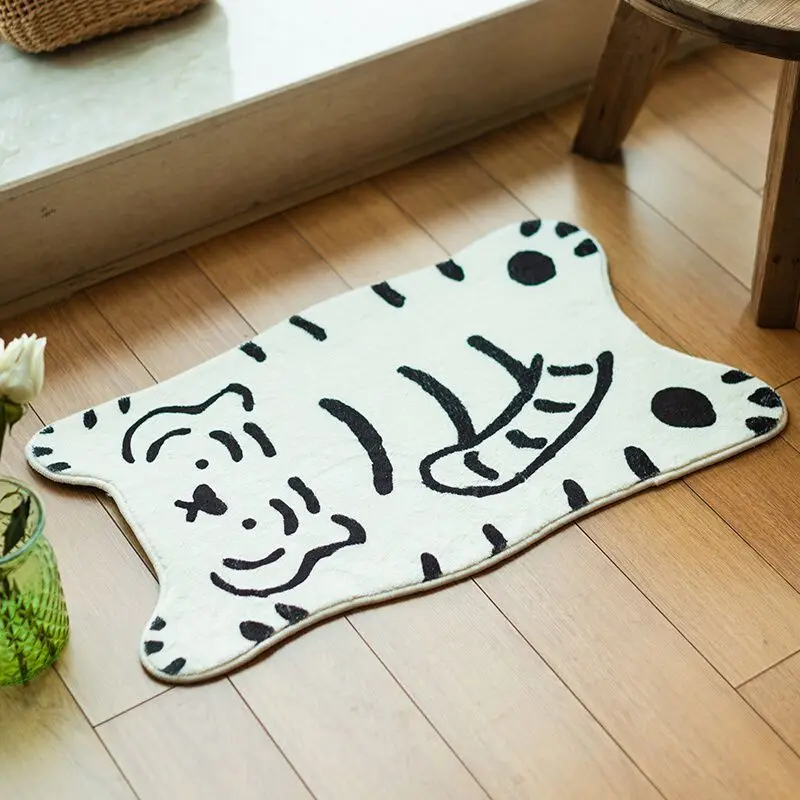 Tiger Carpet Floor Mat 40*60/50*80Cm Doormat 1Pc Irregular Floor Mat Bedroom Bedside Blanket Bathroom Living Room Rug