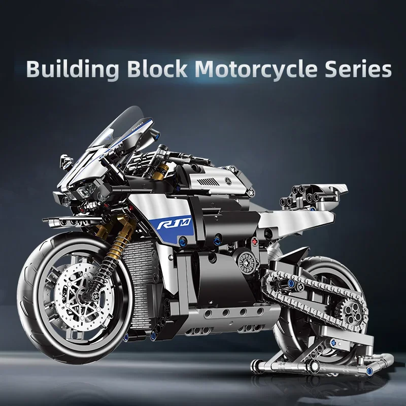 

Building Block Moc Technical Motorcycle Lcomotive Motorbike Vehicle Bricks Boy Children Assembled Toy Gift