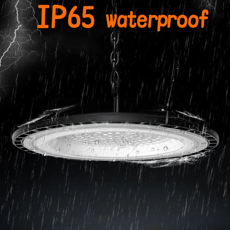 Супер яркий светодиодный светильник UFO High Bay AC85-265V 100W-300W IP65 Водонепроницаемый коммерческий промышленный гаражный мастерский Тренажерный зал Рыночная лампа