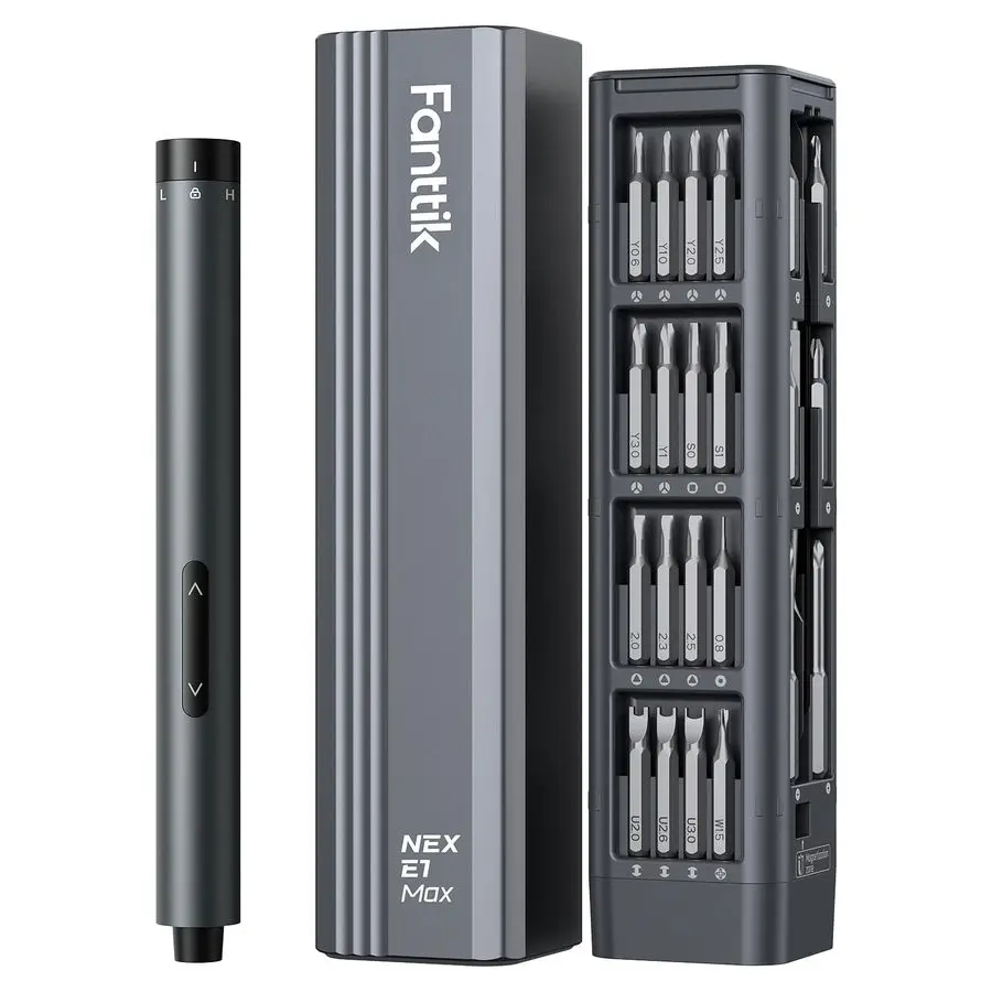 

E1 Max Electric Screwdriver, Mini Precision Screwdriver Set, 50 Magnetic Bits, Magnetic Storage, 5 32 u2018 u2019Hex, Repair To