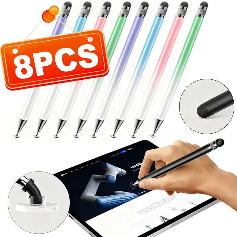 2-in-1 Universal Stylus Pen Double Headed Tablet Touch Pens for Touch Screen Drawing Stylus Pen for IPhone Ipad Android Tablets