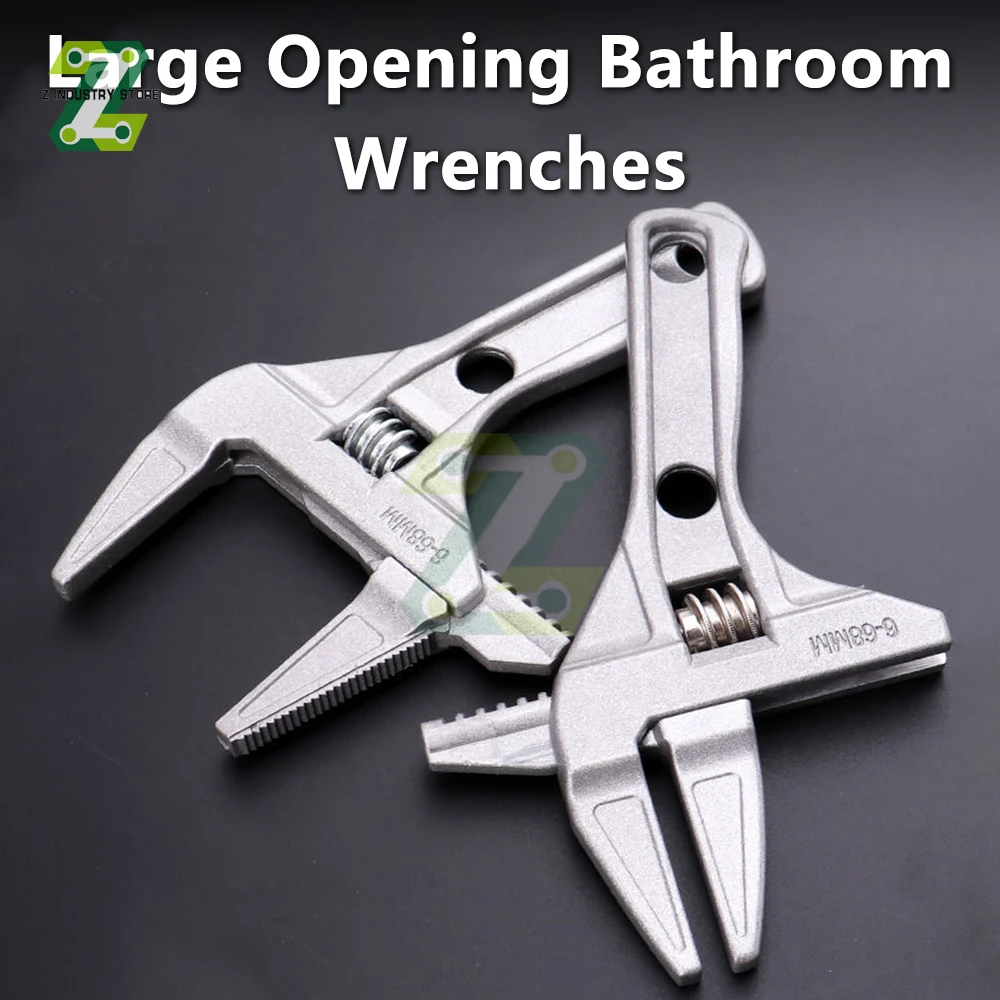 Multi-function Adjustable Wrench Aluminium Alloy Large Open Wrench Universal Spanner Water Pipe Screw Bathroom Repair Tool