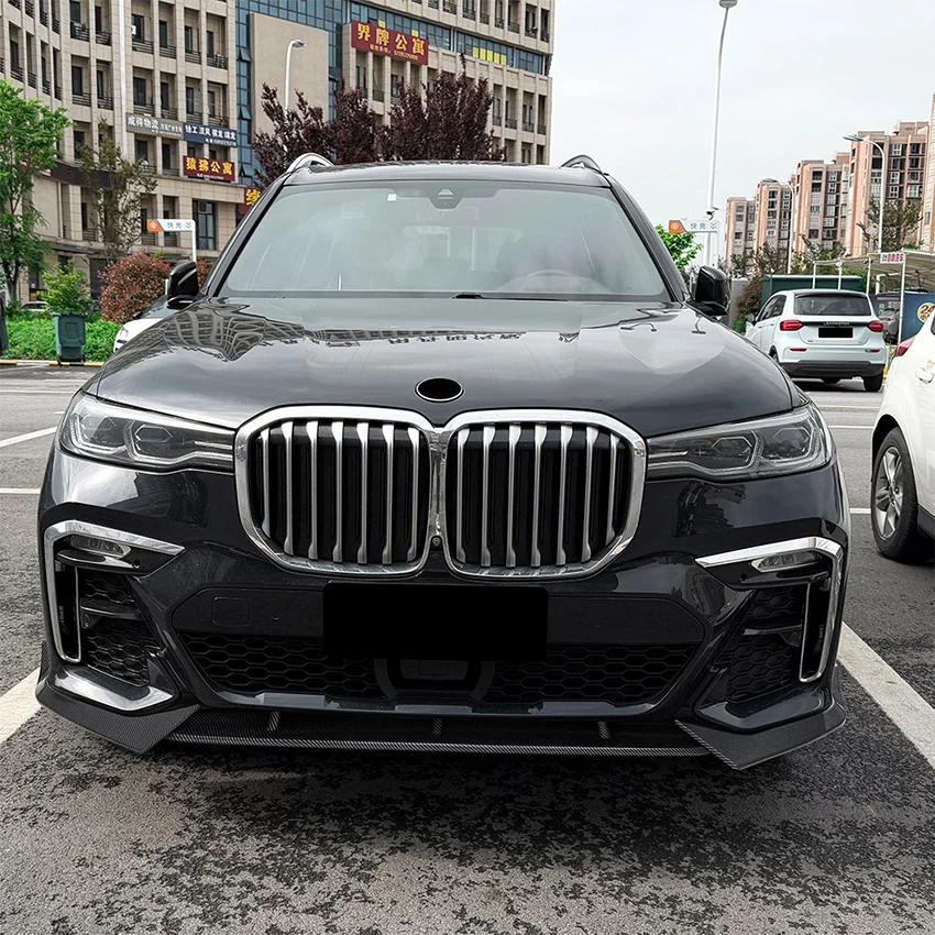 

For 2019 2020 2021 2022 BMW X7 G07 M-Sport Front Bumper Splitter Lip Spoiler Diffuser Guard Cover Gloss Black Bodykit Tuning