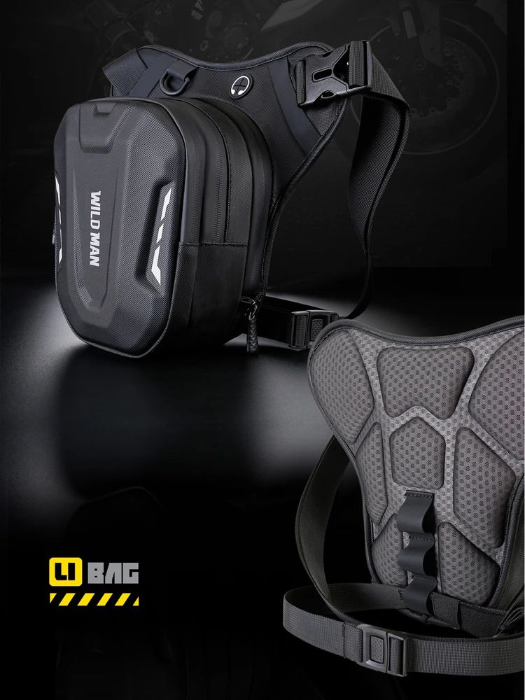 AliExpress WILD MAN Motorcycle Drop Leg Bag EVA Hard Shell Waterproof Waist Pack Fanny Pack Crossbody Riding Pouch Moto Accessories