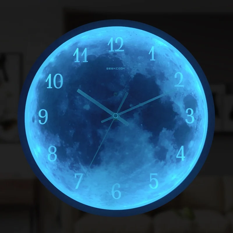 

Led Sound Control Luminous Induction Wall Clock Factory Direct Sales Decorative Wall Clock