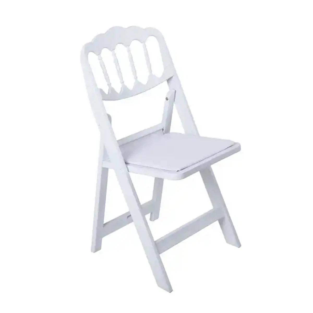 100pcs)event padded seat folding chair plastic wedding white wedding chairs for rental company Napoleon back