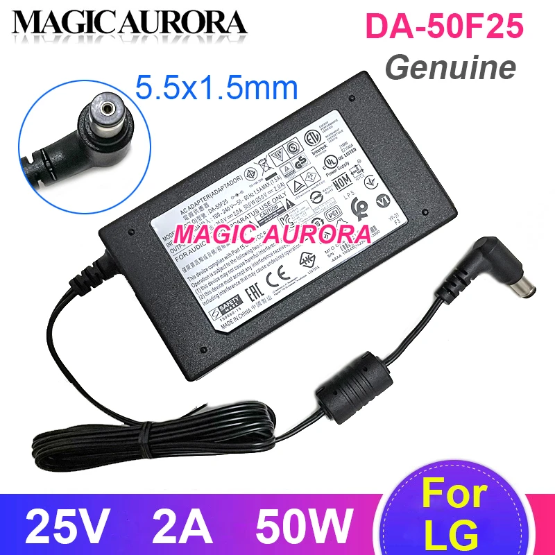 Genuine Da50f25 25v 2a 50w Sj8 Hs8 Las750m Las855m Carregador para lg Nb4530a Nb5540 Nb3730a Nb5530 Barra de Som Fonte de Alimentação do Adaptador