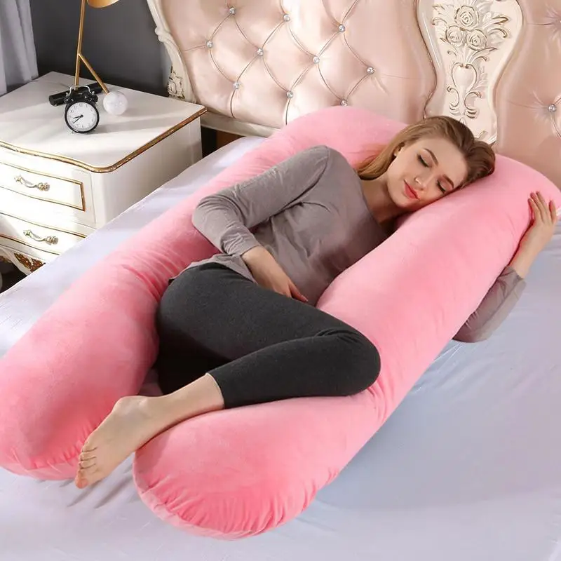 

U-образная подушка для беременных женщин удобная мягкая подушка постельное белье Подушка для кормящих матерей съемная и Моющаяся