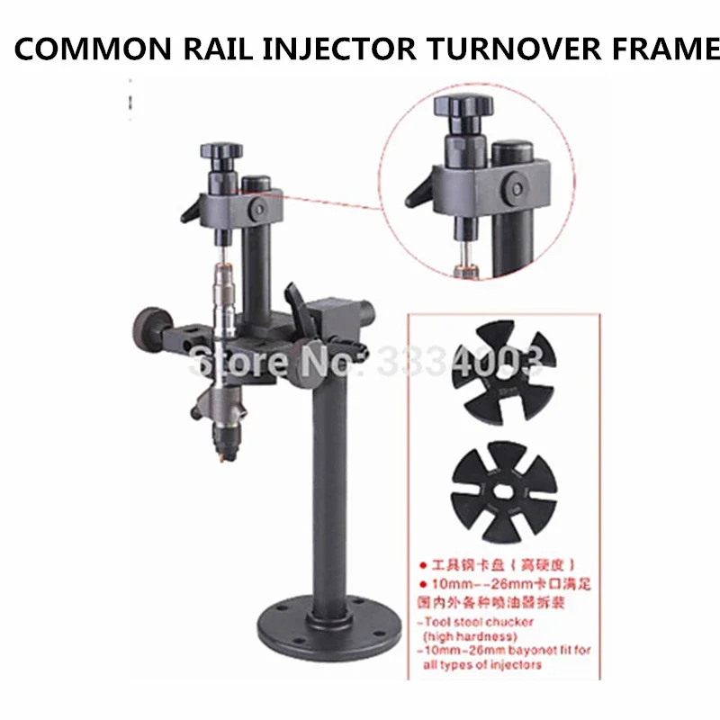 common rail injector turnover disassemble repair fixture tool,     frame,    tool