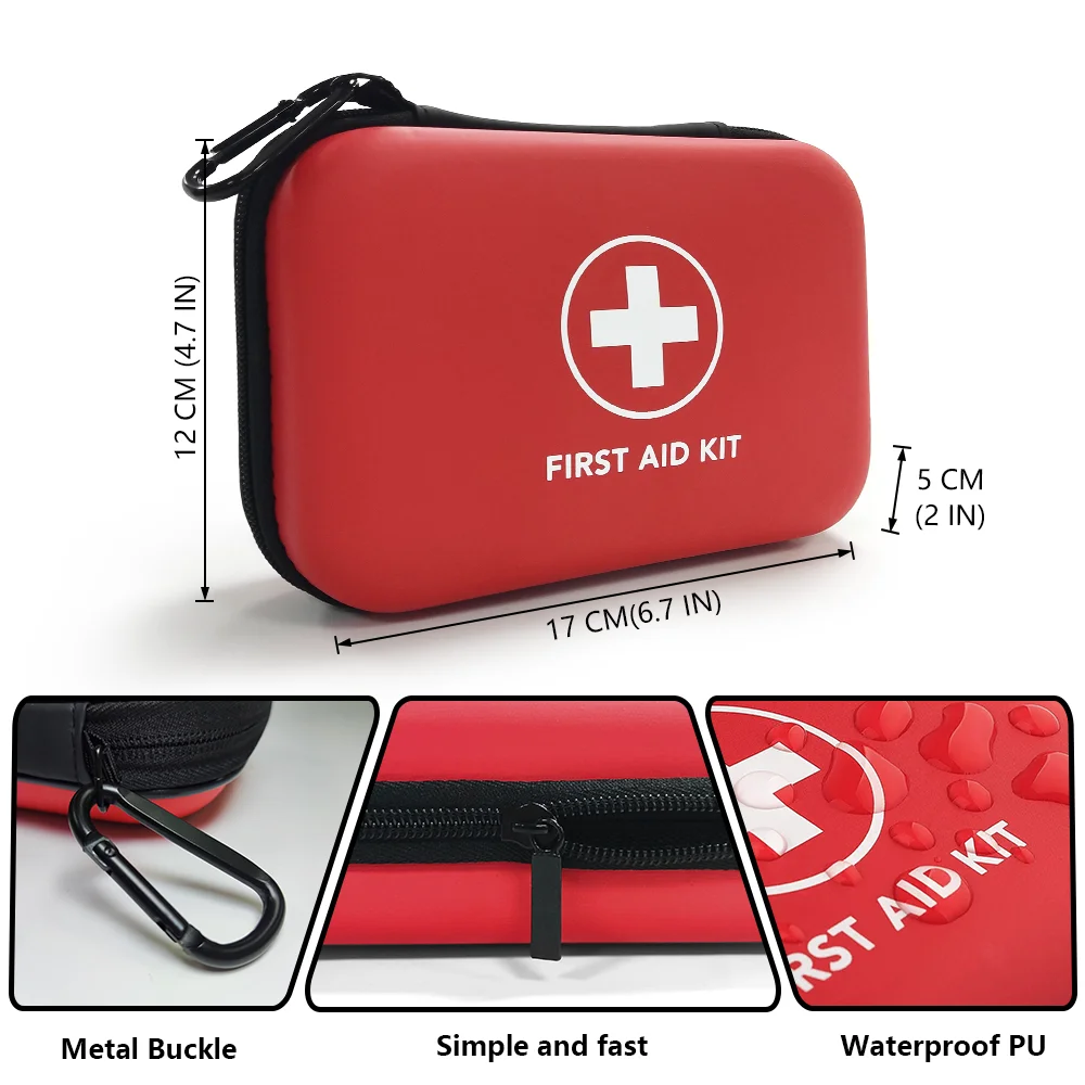 Kit de bolsa de primeros auxilios médica de emergencia portátil, 91 Uds., para el hogar, viajes al aire libre, equipo de Camping, medicina de supervivencia