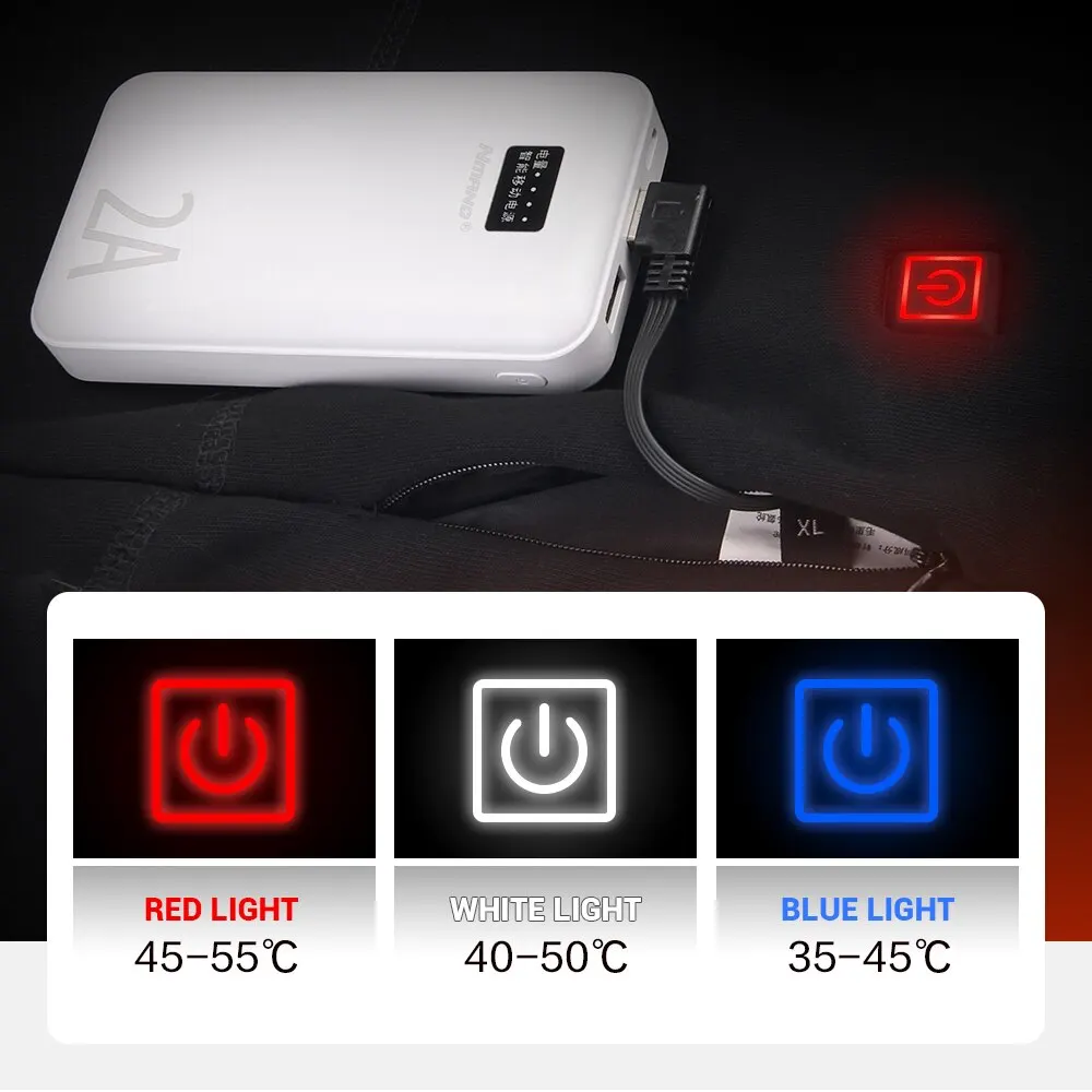 Intimo riscaldato elettrico da uomo Top Intimo caldo autoriscaldante Camicia termica riscaldante USB per riscaldamento da sci all'aperto Biancheria intima calda