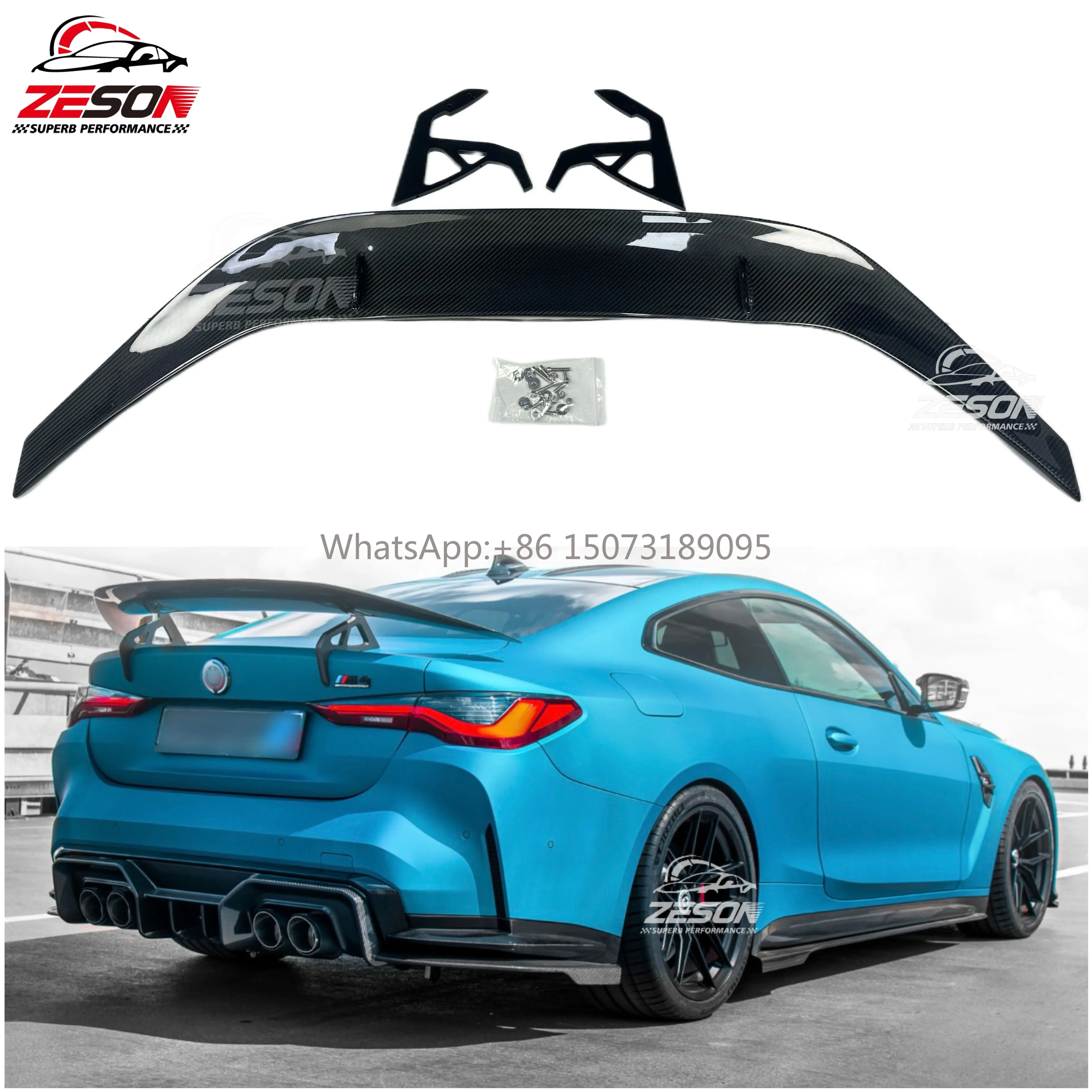 

G80 G82 AD Style Auto Part Rear Wing Spoiler Dry Carbon Fiber Rear Spoiler for M3 M4 G80 M3 G82 M4 Carbon Fiber Body Kit