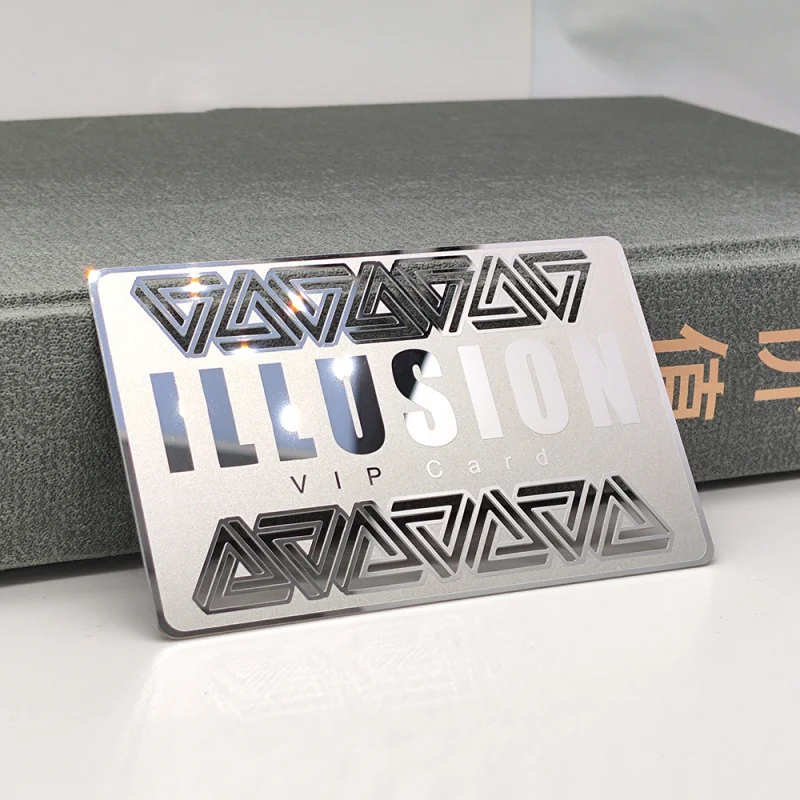 .pieces.Custom.Printable Stainless Steel VIP Membership Cards Blank Customized Printing NFC Chip Metal Business Ca