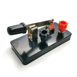 Black Physics Teaching Experiment Small Single Pole Switch Student's Science and Technology Class Toggle Switches DIY Accessory