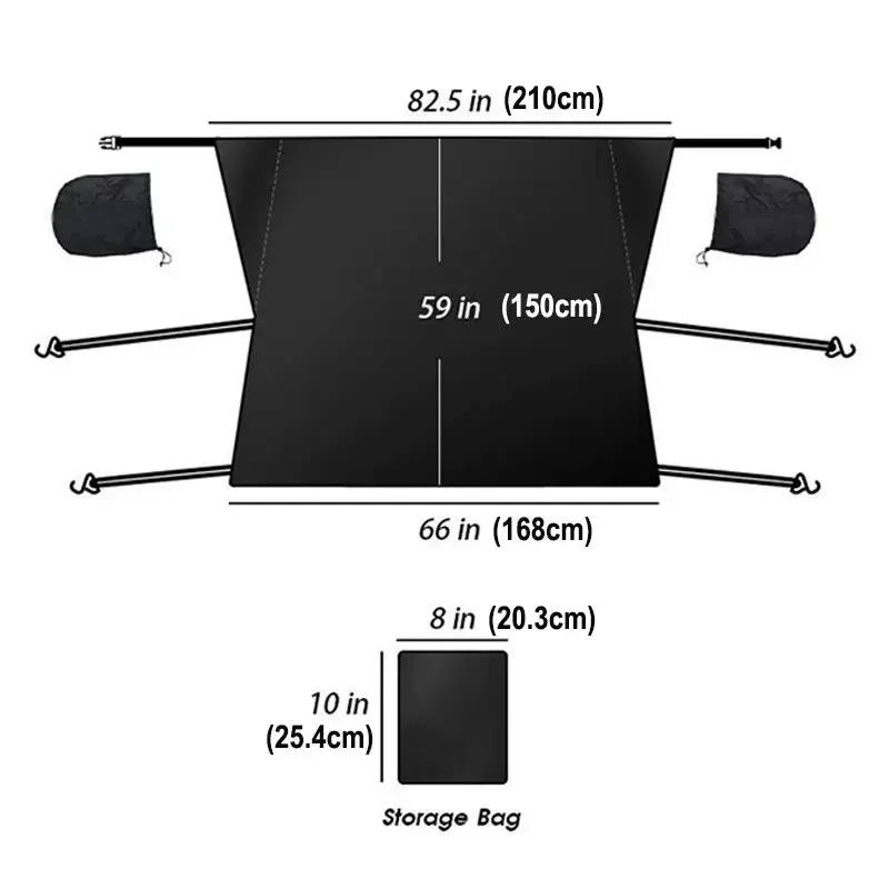 

Universal Front Windscreen Waterproof Protection Outdoor Exterior Protector Snow Dustproof Heat Insulation Cover Car Accessory