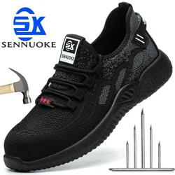 Safety Shoes Men for Work Lightweight Sport Sneakers Steel Toes  Industrial Safety Tennis Original