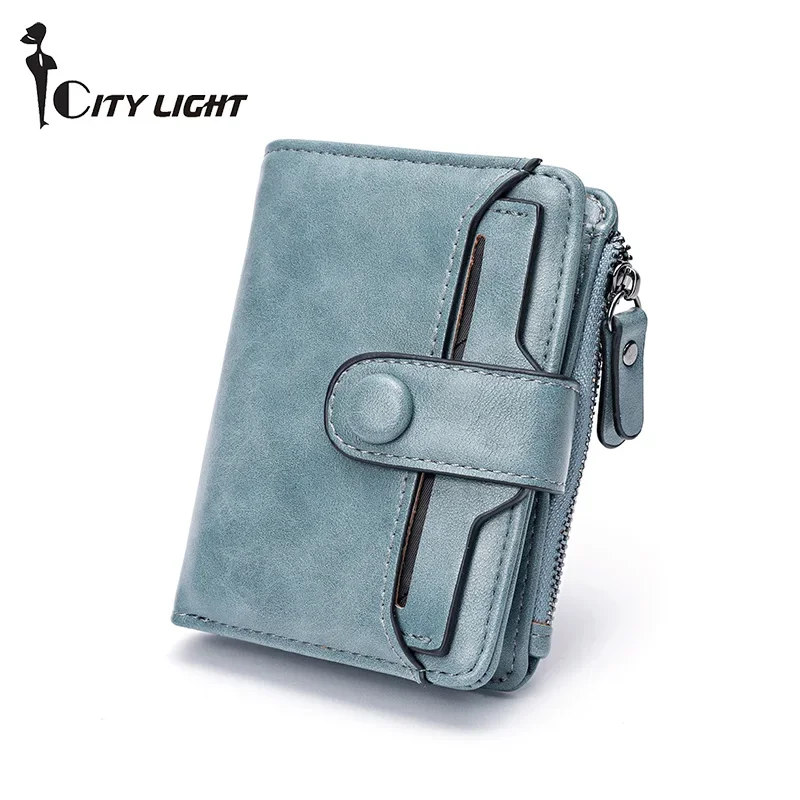 New Women Wallet Hasp Short Purse High Capacity Women Wallets with Removable Card Slots Clutch Wallets for Women