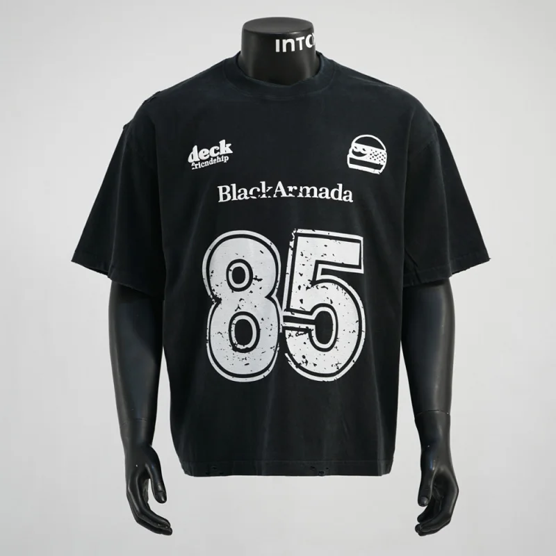 تي شيرت كلاسيكي بأكمام قصيرة مطبوع بأرقام للرجال والنساء، قمصان صيفية غير رسمية فضفاضة على طراز الشارع