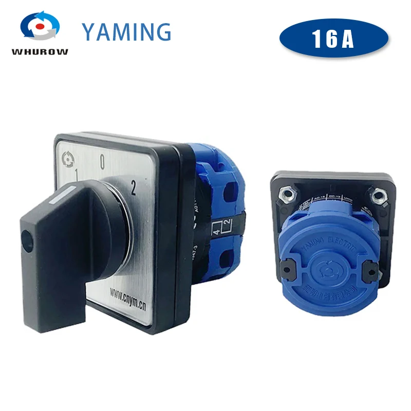 

Поворотный кулачковый переключатель Yaming LW39B-16/1, 660 В, 16 А, 1 полюс, 3 положения, 4 клеммы, серебристый контакт, LW26