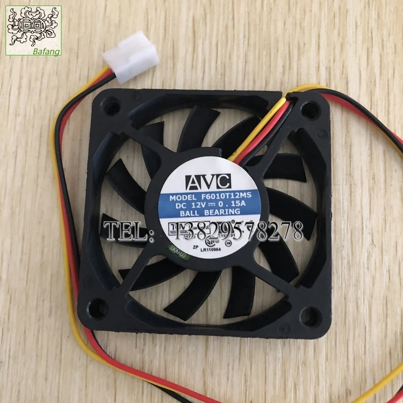 

Ltsf For AVC F6010T12MS DC 12V 0.15A 60x60x10mm 3-Wire Server Cooling Fan