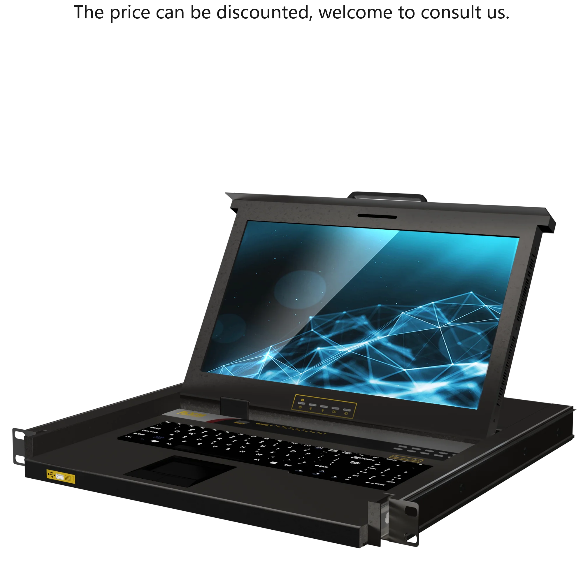 

17.3 Inch LED KVM Switch With 1920*1080 104keys Keyboard Touchpad Mouse-KVM Drawer