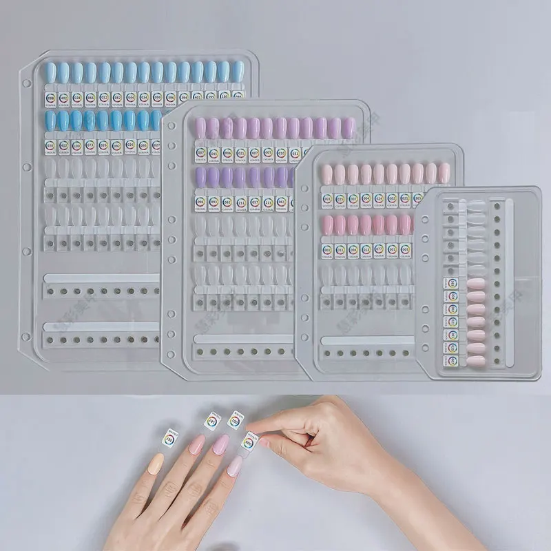 

magnetic tip nail color swatch display Blank Inner Page Nail gel Polish Color Board manicure display card Nail Art Testing Tools