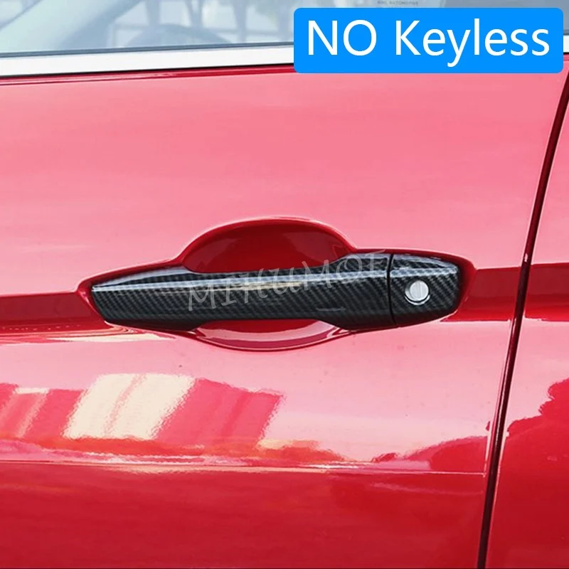 For Mitsubishi Eclipse Cross w/o Keyless 2018-2024 Carbon Fiber Door Handle Cover Protector Accessories