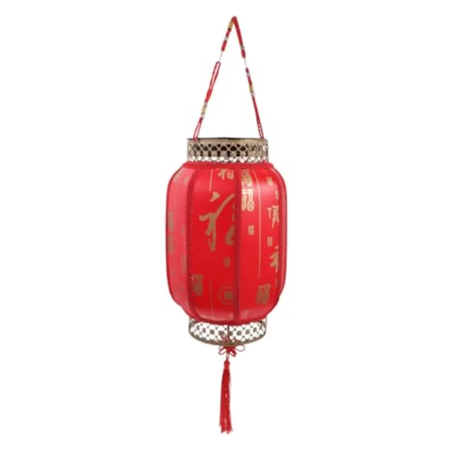

Hanging Solar Lanterns Lucky Red Fu Character Lanterns Outdoor Lantern Adornment for Patio Yard Pathway Garden