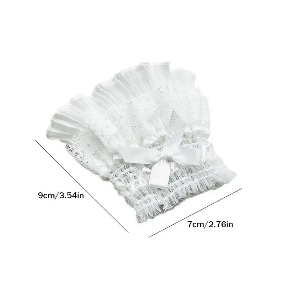 Victorian Detachable Sleeves Cuffs Detachable Comfortable Lace Ruffled Wrist Costume Accessory Soft Fake Sleeves Cuffs Wedding view 6