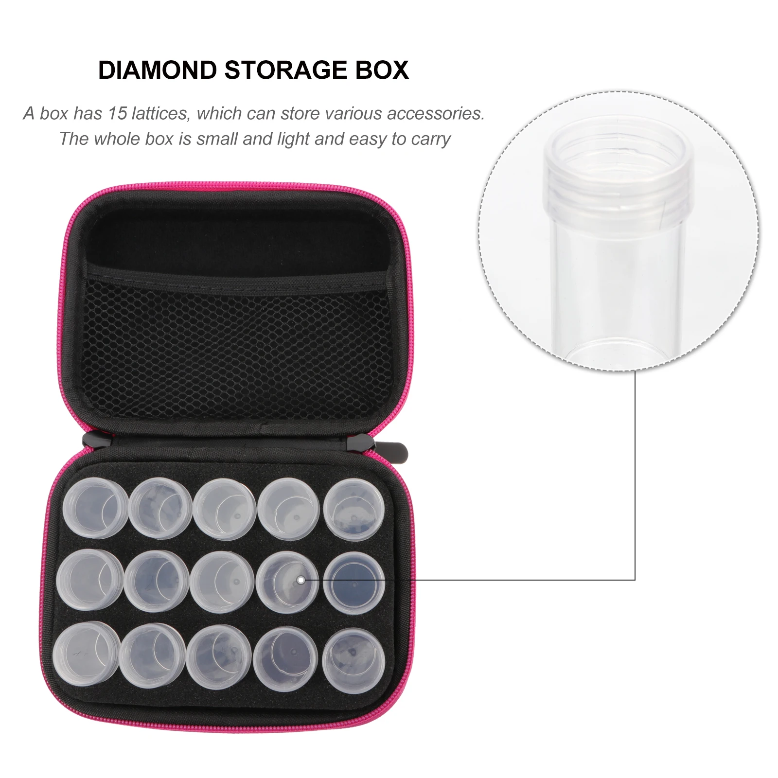 

EVA Diamond Storage Box Embroidery Rhinestones Painting Container Bag Zipper Cover ganize Jewel Beads Drills Nail Jewelry Pills