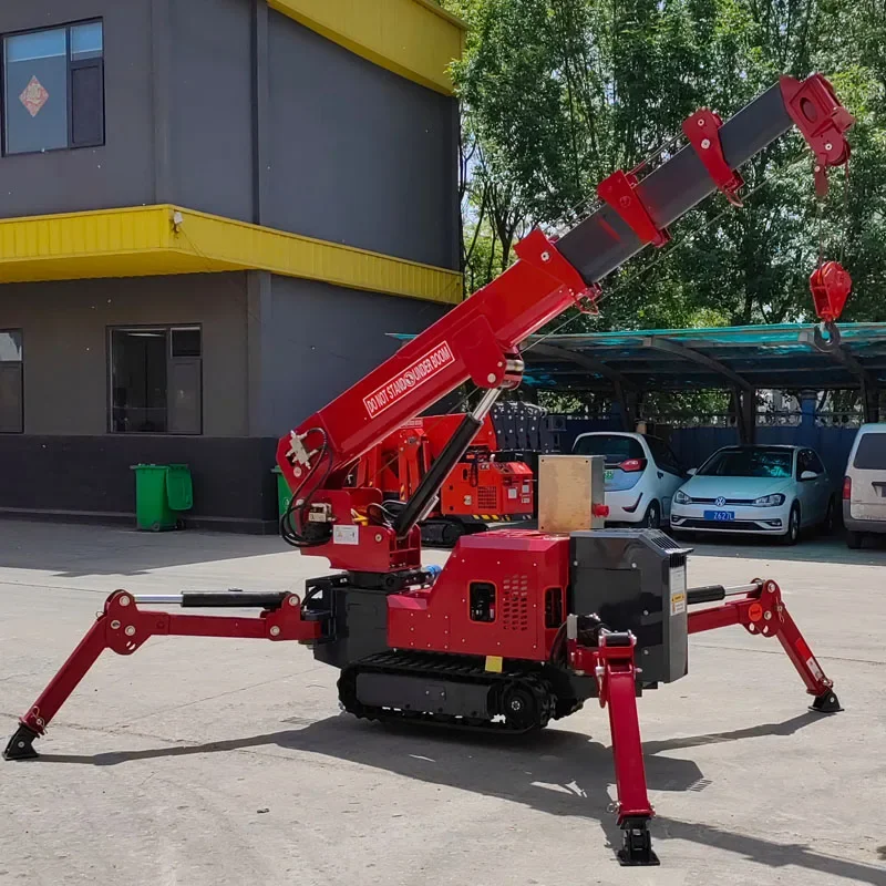 Small All-terrain Hydraulic Engine-Powered Spider Cranes with 10.5M Span 3T-12T Capacity for Indoor Mobile Use