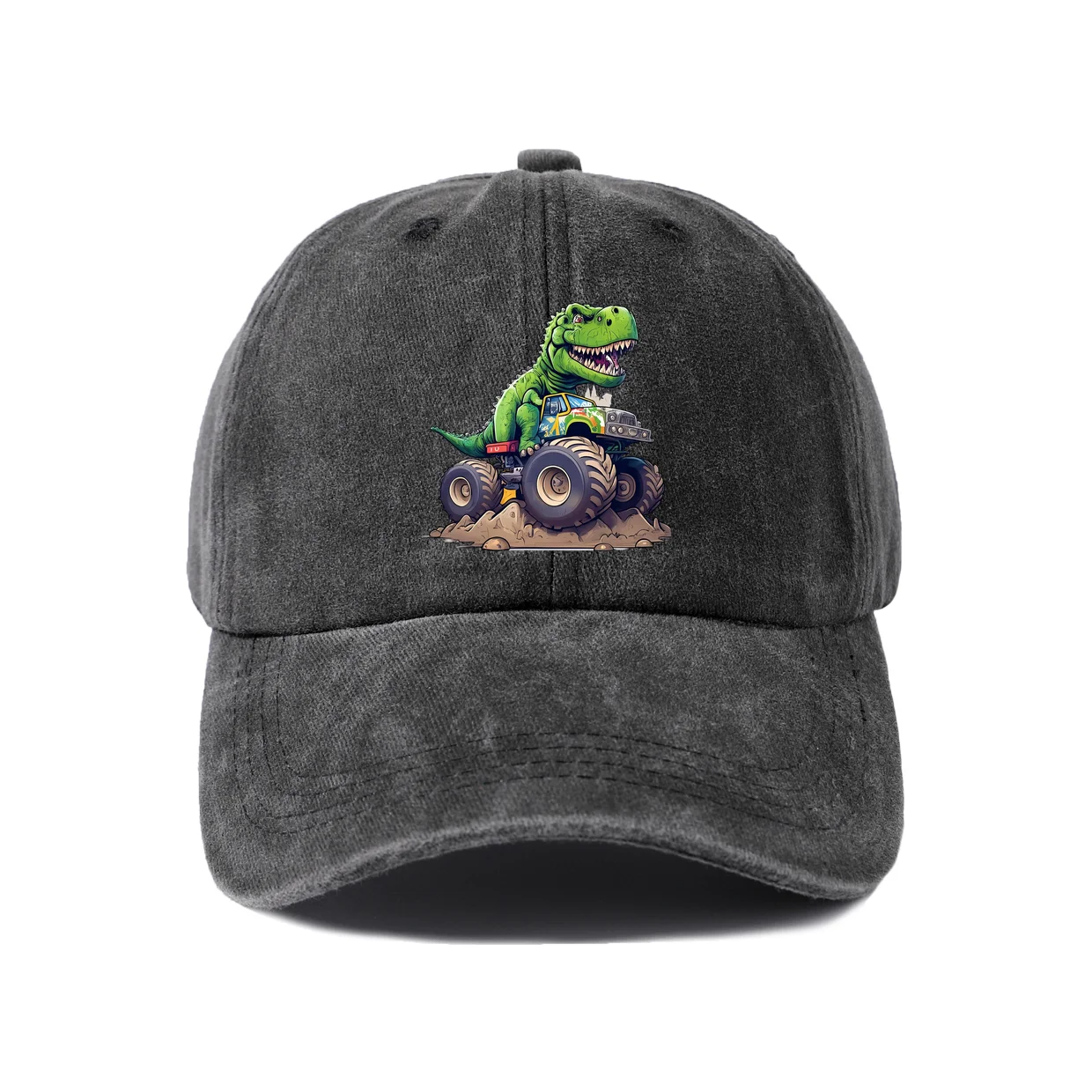 Whimsical Creature Illustration Baseball Cap, Vintage Washed Adjustable Unisex Dad Hat, Everyday Gift